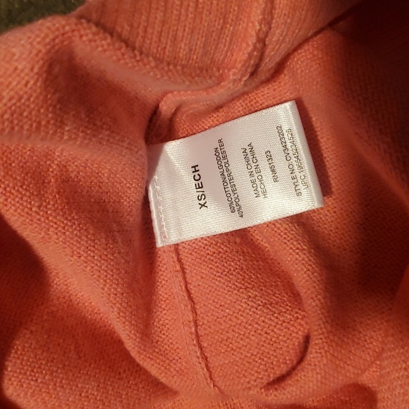 Vince Camuto Vneck Ocean Coral Collared Long Slv‎ Sz. XS Sweater - Picture 9 of 15